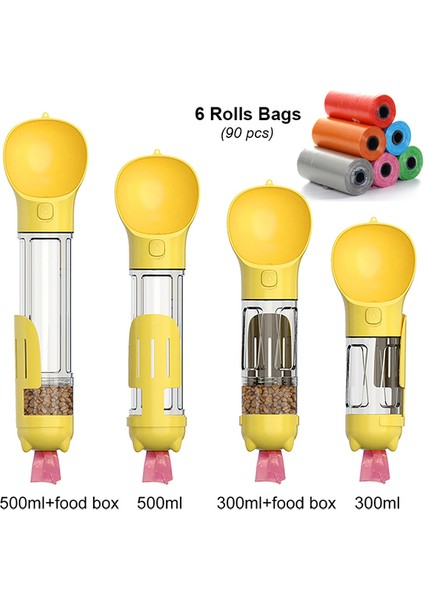 Sarı- 6 Rulo Çanta 300 ml Dropshipping Taşınabilir Köpek Su Şişesi Mama Besleyici Tiryakisi Kaka Dağıtıcı 3 In 1 Çok Fonksiyonlu Köpek Suluk Şişesi Vıp Bağlantı (Yurt Dışından) fiyatları