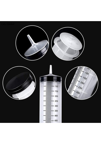 500ML 500ML Şırınga Büyük Kapasiteli Şırıngalar Yeniden Kullanılabilir Pompa Ölçekli Ölçme Tüplü Şırınga Pet Besin Besleme Büyük Seringa (Yurt Dışından)