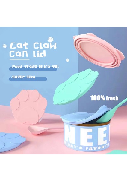 Mavi 1 Adet Taşınabilir Silikon Köpek Kedi Konserve Kapaklı Gıda Mühürleyen Pet Yemek Örtüsü Depolama Taze Tutma Kapakları Kase Köpek Aksesuarları Malzemeleri (Yurt Dışından) fiyatları