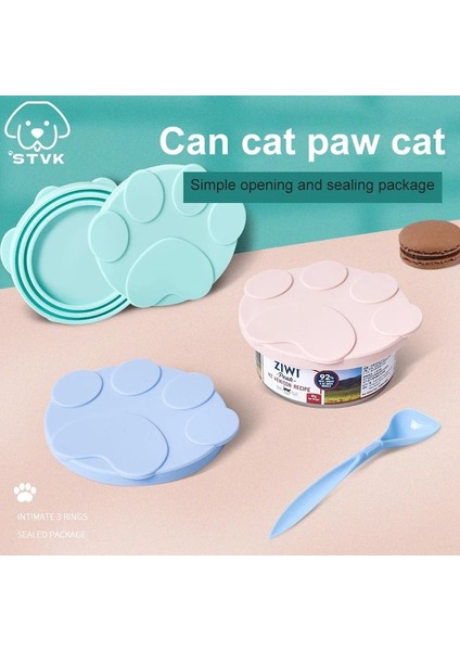 Mavi 1 Adet Taşınabilir Silikon Köpek Kedi Konserve Kapaklı Gıda Mühürleyen Pet Yemek Örtüsü Depolama Taze Tutma Kapakları Kase Köpek Aksesuarları Malzemeleri (Yurt Dışından) indirimleri