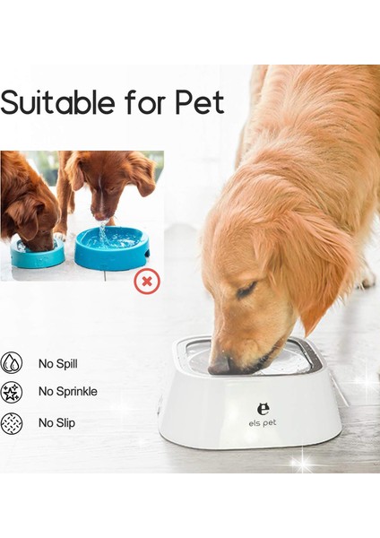 Gri Beyaz 1.5l Köpek Kase Yüzen Islatmayan Ağız Köpek Besleyici Dökülmez Içme Suyu Besleyici Plastik Taşınabilir Hayvan Mama Kabı Evcil Hayvan Ürünleri (Yurt Dışından) modelleri