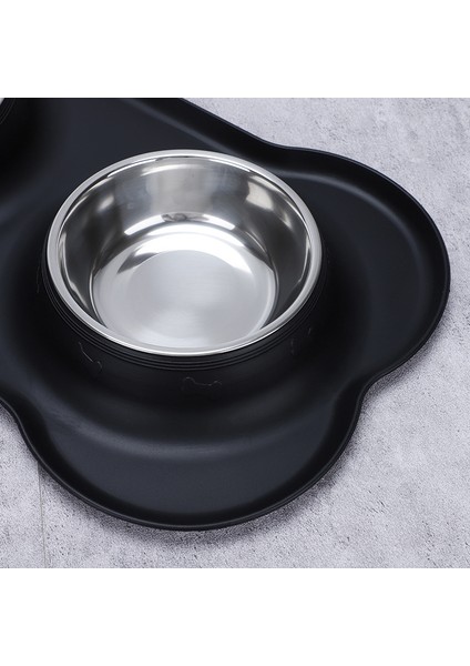 Siyah S Çift Pet Kaseler Köpek Maması Su Besleyici Paslanmaz Çelik Pet Içme Bulaşık Besleyici Kedi Köpek Besleme Malzemeleri (Yurt Dışından) indirimleri