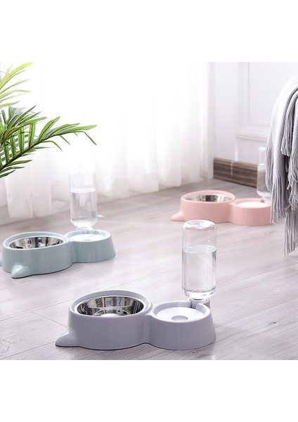 Mavi Yeni 2-In-1 Kedi Kase Su Sebili Otomatik Su Depolama Pet Köpek Kedi Maması Kase Suluk ile Pet Suluk Besleyici (Yurt Dışından) fiyatları