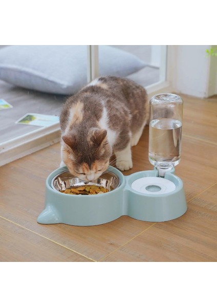 Mavi Yeni 2-In-1 Kedi Kase Su Sebili Otomatik Su Depolama Pet Köpek Kedi Maması Kase Suluk ile Pet Suluk Besleyici (Yurt Dışından) fırsatları