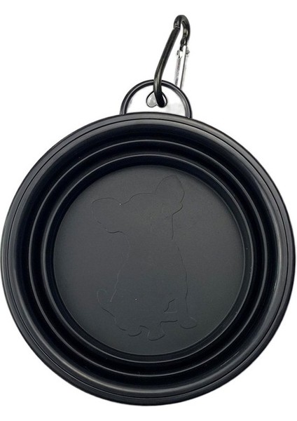 Siyah 9 Renk Katlanır Taşınabilir Silikon Kase Köpek Evcil Hayvan Aksesuarları Seyahat Açık Köpek Besleyici Karabina Kedi Köpek Maması Su Kaseleri (Yurt Dışından)