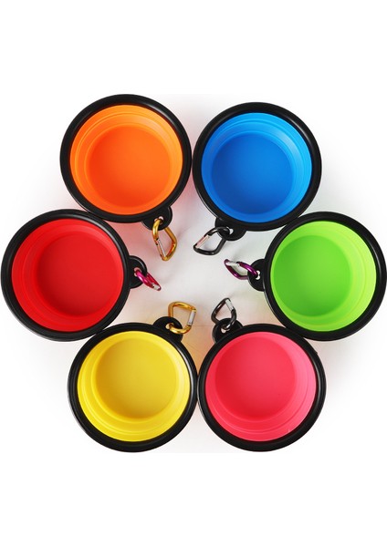 Siyah 9 Renk Katlanır Taşınabilir Silikon Kase Köpek Evcil Hayvan Aksesuarları Seyahat Açık Köpek Besleyici Karabina Kedi Köpek Maması Su Kaseleri (Yurt Dışından) modelleri