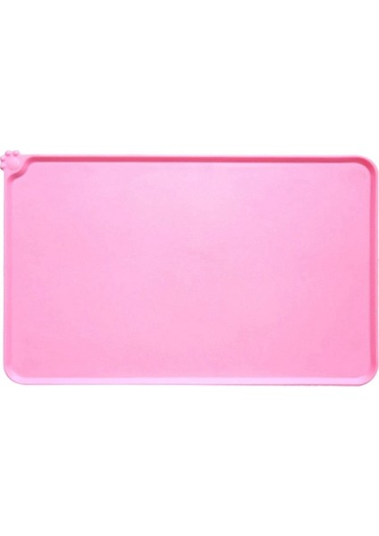 Pembe 48 cm x 30 cm Yüksek Dudaklı Silikon Pet Mama Mat Yapışmaz Su Geçirmez Evcil Hayvan Maması Besleme Pedi Köpek Besleyici Kase Placemat Tepsi 5 Renk (Yurt Dışından) fiyatları