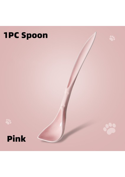 Pembe Kaşık 2'si 1 Arada Taşınabilir Silikon Köpek Kedi Konserve Kapaklı Gıda Mühürleyen Kaşık Pet Yemek Örtüsü Depolama Taze Tutma Kapakları Kase Köpek Aksesuarları (Yurt Dışından)