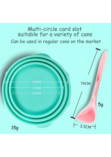 Pembe Kaşık 2'si 1 Arada Taşınabilir Silikon Köpek Kedi Konserve Kapaklı Gıda Mühürleyen Kaşık Pet Yemek Örtüsü Depolama Taze Tutma Kapakları Kase Köpek Aksesuarları (Yurt Dışından) indirimleri