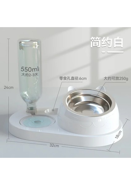 F Çift Kase Otomatik Su Sebili Köpek Kase Kedi Maması Havzası Paslanmaz Çelik Evcil Hayvan Malzemeleri Omurgayı Koruyun Cam Şişe Ağzı (Yurt Dışından) fiyatları