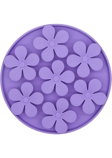 Mor Yuvarlak Yavaş Besleyici Köpek Kase Snuffle Mat Yalama Pedi Anti Yutkunma Sağlıklı Beslenme Interaktif Şişkinlik Durdurma Kaymaz Evcil Hayvan Mama Kabı Köpekler Için (Yurt Dışından)