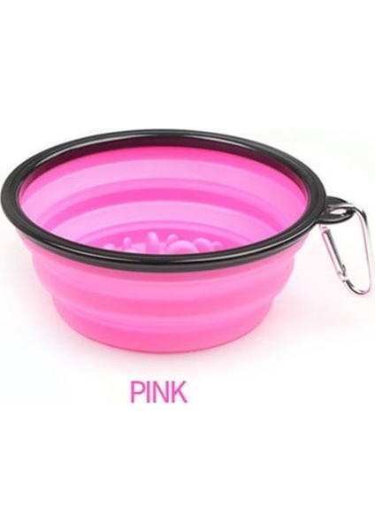 Pembe L Katlanabilir Pet Seyahat Yavaş Besleyici Kase Köpek Kedi Taşınabilir Su Kasesi Köpek Anti Choke Gulp Besleme Şişirme Bulaşık (Yurt Dışından) fiyatları