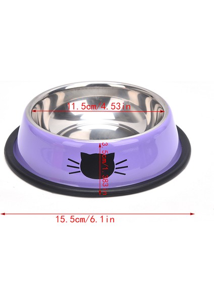 Mavi Kalın Kaymaz Kedi Köpek Mama Kasesi Gıda Eşyaları Kediler ve Yavruları Için Tek Paslanmaz Çelik Evcil Hayvan Kaseleri (Yurt Dışından) modelleri