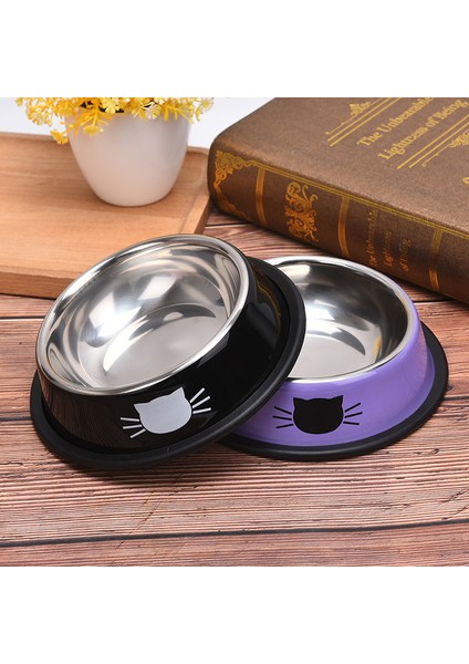 Mavi Kalın Kaymaz Kedi Köpek Mama Kasesi Gıda Eşyaları Kediler ve Yavruları Için Tek Paslanmaz Çelik Evcil Hayvan Kaseleri (Yurt Dışından) indirimleri