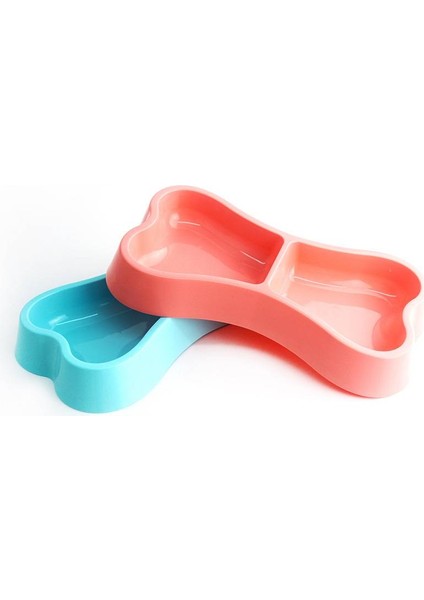 Mavi 24X13X3.5CM Ev Köpek Pet Besleyici Kaseler Emniyet Plastik Kase Çift Yeme Içme Kemik Şekilli Kase Pet Köpek Bulaşık Besleyici Besleme Araçları (Yurt Dışından) fırsatları