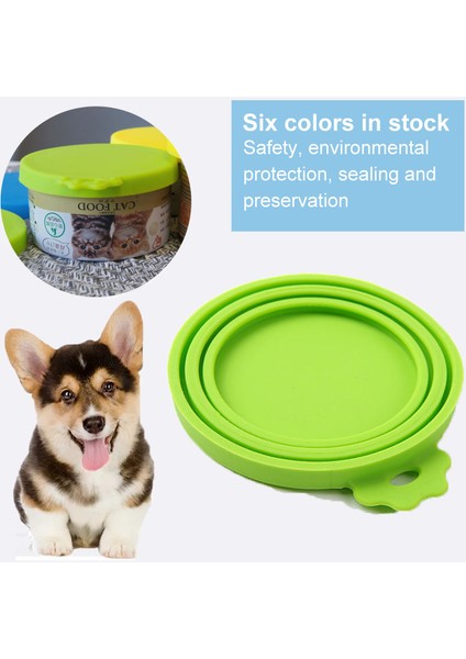 05 Pet Silikon Konserve Çıtası Mühürlü Besleyiciler Gıda Konserve Kapağı Köpek Kedi Depolama Üst Kapağı Yeniden Kullanılabilir Kapak Sağlık Pet Günlük Kullanım Malzemeleri (Yurt Dışından) modelleri