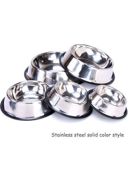 Karikatür Yeşil M 22CM Pet Köpek Paslanmaz Çelik Kaseler Kaymaz Anti-Düşme Dayanıklı Kedi Köpekler Besleme Kase Yavru Içecek Su Besleyici Evcil Hayvanlar Açık Yemek Tabağı (Yurt Dışından) fırsatları