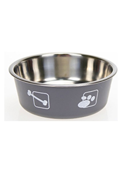 Gri S Pet Köpek Kase Paslanmaz Çelik Kaymaz Kase Renkli Ayak Izi Yuvarlak Kedi Köpek Kase Köpek Davranır Köpek Su Şişesi Seyahat Açık Kase (Yurt Dışından) fiyatları
