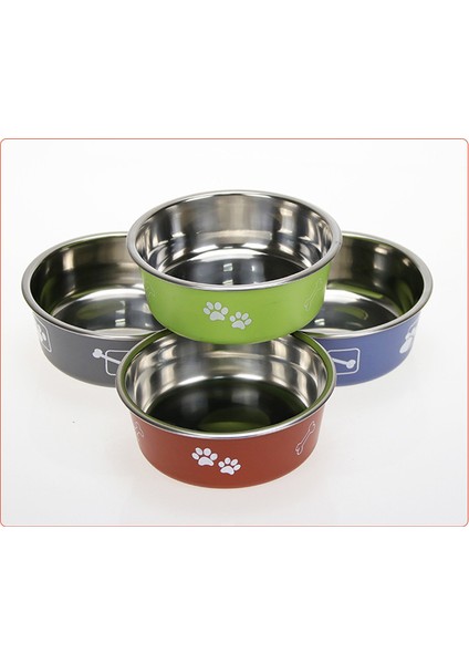 Gri S Pet Köpek Kase Paslanmaz Çelik Kaymaz Kase Renkli Ayak Izi Yuvarlak Kedi Köpek Kase Köpek Davranır Köpek Su Şişesi Seyahat Açık Kase (Yurt Dışından) indirimleri
