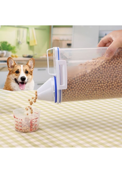Çanta 1.5 kg Köpek Kedi Maması Kovası Plastik Depolama Tankı Ölçüm Kabı ile Nem Geçirmez Mühürlü Kavanoz Evcil Hayvan Malzemeleri (Yurt Dışından) modelleri