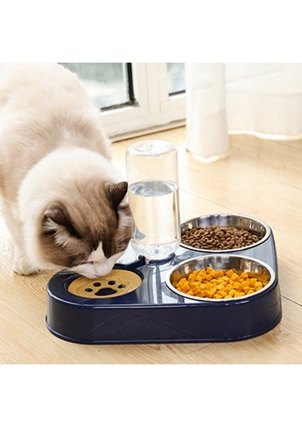 Mavi S 500 ml 3 In 1 Pet Köpek Kedi Kase Otomatik Besleyici Kedi Mama Kasesi Su Çeşmesi Çift Kase Içme Yükseltilmiş Standı Çanak Kaseler (Yurt Dışından) fırsatları