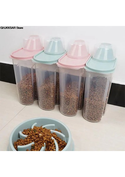 Stil 1 Köpekler Kase Evcil Hayvan Besleme Kabı Köpek Maması Kutusu Kedi Besleyici Kova Gıda Depolama Varil Ölçüm Fincan Büyük Kapasiteli Pirinç Mühürlü Varil (Yurt Dışından) fiyatları