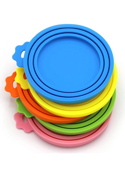 Koyu Mavi Kaşık Yeniden Kullanılabilir 3 In 1 Pet Gıda Kutusu Silikon Kapak Köpekler Kediler Depolama Teneke Kapak Kapağı Mühür Kapak Evcil Hayvan Malzemeleri Uygun 9 Cm/8 Cm/7 cm (Yurt Dışından)