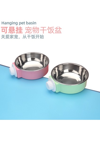 B 18X5 cm Pet Şeker Renk Paslanmaz Çelik Köpek Kase Asılı Kafes Pet Kedi Maması Havzası Asılı Paslanmaz Çelik Asılı Kase Hayvan Mama Kabı (Yurt Dışından) modelleri