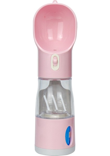 Pembe 4 In 1 Taşınabilir Pet Su Şişesi Küçük Köpek Kediler Için Çok Fonksiyonlu Yiyecek Içecek Dağıtıcısı Kaka Torbası Açık Köpek Besleyici Malzemeleri (Yurt Dışından)
