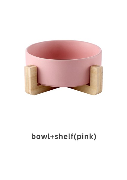 Pembe Standlı 400 ml Küçük Kedi Seramik Köpek Besleme Kasesi Pet Besleyici Kediler Için Ürünler Köpek Maması Su Kabı Depolama Suluk Aksesuarları Hayvan Malzemeleri # P003 (Yurt Dışından)