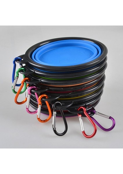 Scarlet Silikon Katlanabilir Köpek Kase Şeker Renk Açık Seyahat Taşınabilir Köpek Köpek Maması Kabı Su Besleyici Bulaşık Besleme Kase (Yurt Dışından) fırsatları