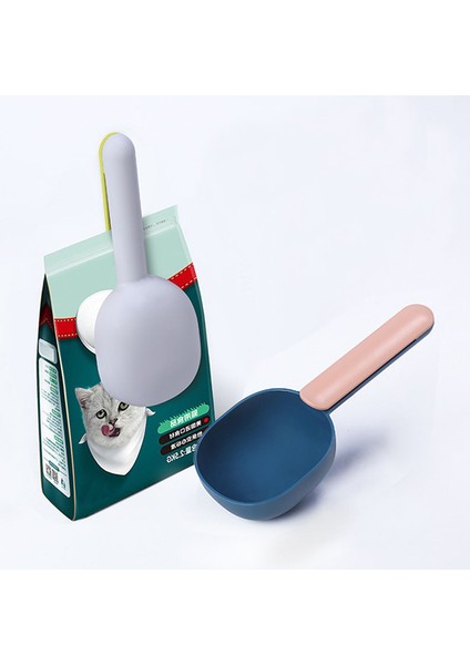 D Çok Fonksiyonlu Taşınabilir Pet Kedi Köpek Maması Kürek Kepçe Besleme Kaşığı ile Kilitli Torba Klipsi Evcil Hayvan Besleyiciler Pet Köpek Yavru Malzemeleri (Yurt Dışından)