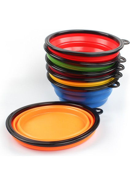 Sarı 350 ml 1000 ml Büyük Katlanabilir Köpek Pet Katlanır Silikon Kase Açık Seyahat Taşınabilir Köpek Maması Kabı Besleyici Bulaşık Kase (Yurt Dışından) fiyatları