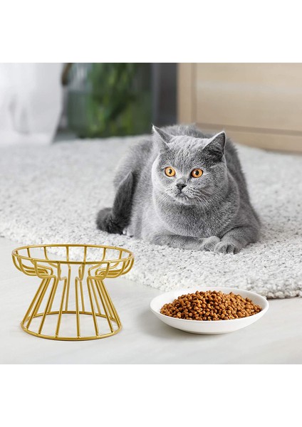 B Iskandinav Seramik Köpek Kase Paslanmaz Çelik Yükseltilmiş Braket Kedi Besleyici Kase Plaka Anti-Servikal Spondiloz Yiyecek Kasesi Evcil Köpekler Için (Yurt Dışından) modelleri