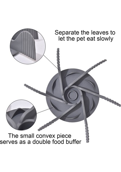 Gri Yavaş Besleyici Köpek Kasesi Ekleme Anti-Sling Yavaş Besleyici Kase Köpekler Için Yiyecek Ekleme Hayvan Kasesi Tutmak Için Köpek Ikramları Veya Yavaş Yiyecekler Için (Yurt Dışından) fiyatları