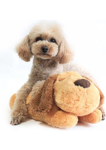 Sevimli Bir Kalp Atışı Köpek Davranış Eğitimi Oyuncak Peluş Evcil Hayvan Rahat Snuggle Uyku (Yurt Dışından)