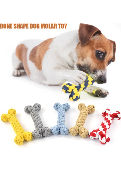 Sarı Kemikler Şekli Köpek Oyuncakları Küçük Büyük Köpekler Için Bite Dayanıklı Diş Çıkarma Temizleme Çiğneme Oyuncak Pamuk Pet Köpek Molar Oyuncaklar Evcil Hayvan Ürünleri (Yurt Dışından)