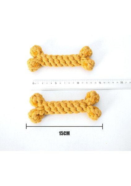 Sarı Kemikler Şekli Köpek Oyuncakları Küçük Büyük Köpekler Için Bite Dayanıklı Diş Çıkarma Temizleme Çiğneme Oyuncak Pamuk Pet Köpek Molar Oyuncaklar Evcil Hayvan Ürünleri (Yurt Dışından)