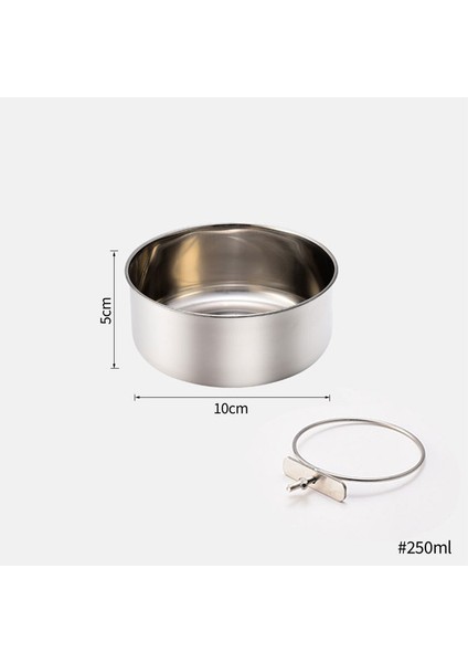 250 ml Paslanmaz Çelik Evcil Hayvan Yiyecek Kasesi 10-20 cm Sıradan Kafes Asılı Köpek Havzası Besleyici Büyük Kapasiteli Sabit Metal Besleme Kasesi (Yurt Dışından) fiyatları