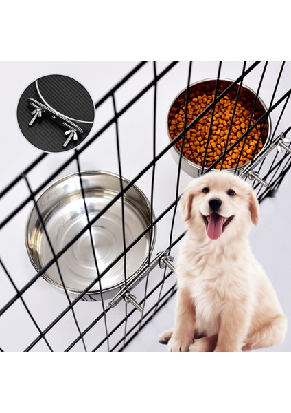 250 ml Paslanmaz Çelik Evcil Hayvan Yiyecek Kasesi 10-20 cm Sıradan Kafes Asılı Köpek Havzası Besleyici Büyük Kapasiteli Sabit Metal Besleme Kasesi (Yurt Dışından) modelleri