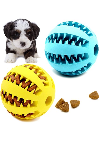 Mavi S 5 cm Köpek Oyuncak Interaktif Kauçuk Köpek Topu Oyuncaklar Köpekler Için Yavru Kedi Çiğneme Oyuncakları Komik Pet Diş Temizleme Aperatif Topu Oyuncak Evcil Hayvan Ürünleri (Yurt Dışından)
