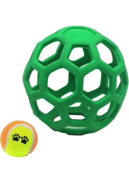 Yeşil Tenis Pet Köpek Oyuncak Kauçuk Interaktif Köpek Oyuncakları Topu Köpekler Için Çiğneme Oyuncak Içi Boş Top Çan Köpek Açık Eğitim Oyun Oynama Malzemeleri (Yurt Dışından)