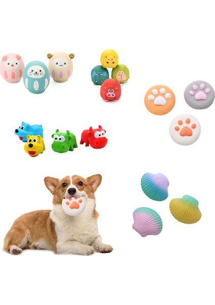 Bir Squeak Köpek Oyuncakları Köpek Lateks Çiğneme Oyuncak Hayvan Şekli Diş Temizleme Köpek Malzemeleri Küçük Orta Köpek Için (Yurt Dışından) modelleri