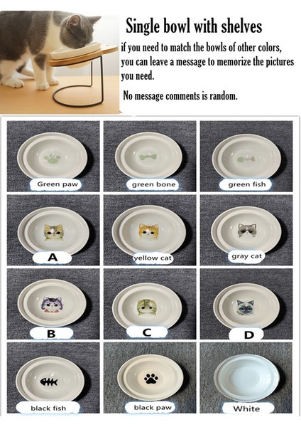 Tek Kase Seti S Yeni High-End Hayvan Mama Kabı Bambu Raf Seramik Köpekler Kediler Için Besleme ve Içme Kaseleri Evcil Hayvan Besleyici Aksesuarları Evcil Hayvan Ürünleri (Yurt Dışından) fiyatları
