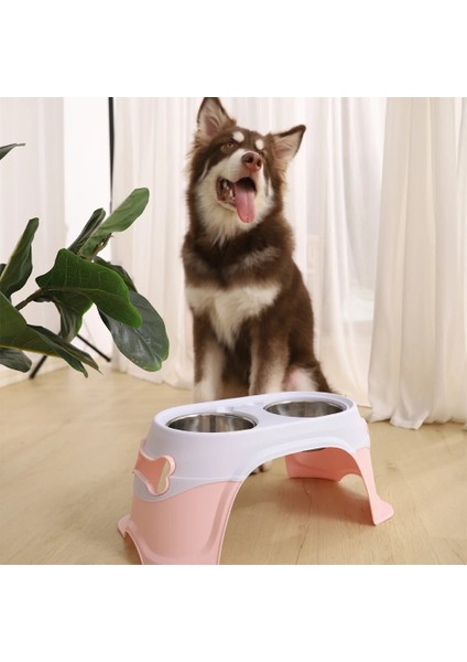 Pembe Hoopet Büyük Köpek Mama Kabı 20CM Yüksek Boyun Koruma Kasesi Köpek Için Hayvan Mama Kabı Köpek Aksesuarları Köpek Malzemeleri Besleme Kasesi Köpek Için (Yurt Dışından) modelleri