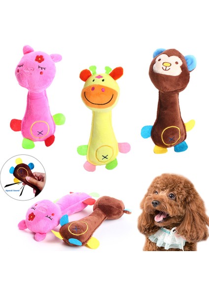 Domuz Sevimli Hayvan Peluş Oyuncak Çiğneme Oyuncak Gülümseme Domuz Maymun Geyik Molar Diş Temizleme Karikatür Hayvan Pet Kedi Malzemeleri Oyuncak Pet Malzemeleri (Yurt Dışından)
