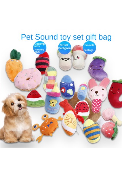 012 Evcil Hayvan Oyuncakları Peluş Gıcırtılı Oyuncak Isırmaya Dayanıklı Temiz Köpek Çiğnemek Köpek Eğitim Oyuncak Yumuşak Muz Kemik Sebze Meyve Evcil Hayvan Malzemeleri Oyuncaklar (Yurt Dışından)