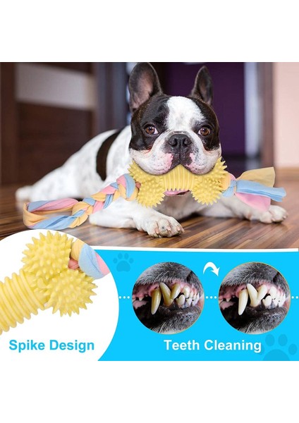 Ben 1 Adet Sarı Pet Köpek Oyuncak Topu Molar Temiz Dişler Küçük Köpek Yavrusu Diş Çıkarma Çiğneme Oyuncakları Köpek Aksesuarları Sevimli Yavru Halat Oyuncaklar Mutluluk Getirmek (Yurt Dışından)
