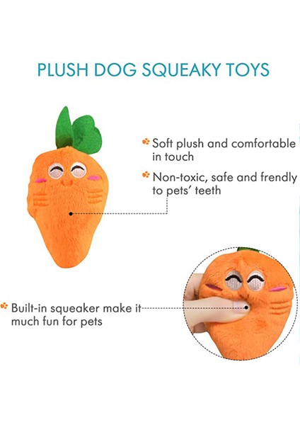 Turuncu Pet Yavru Köpek Peluş Bulmaca Oyuncaklar Interaktif Chihuahua-Oyuncaklar Agresif Çiğneme Quack Ses Oyuncak Temizlik Malzemeleri (Yurt Dışından) fırsatları