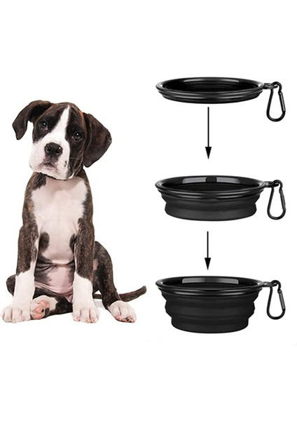 Pembe 350ML 1000ML Silikon Köpek Besleyici Kase Karabina Katlanır Kedi Kase Seyahat Köpek Besleme Malzemeleri Gıda Su Deposu Evcil Hayvan Aksesuarları (Yurt Dışından) fırsatları